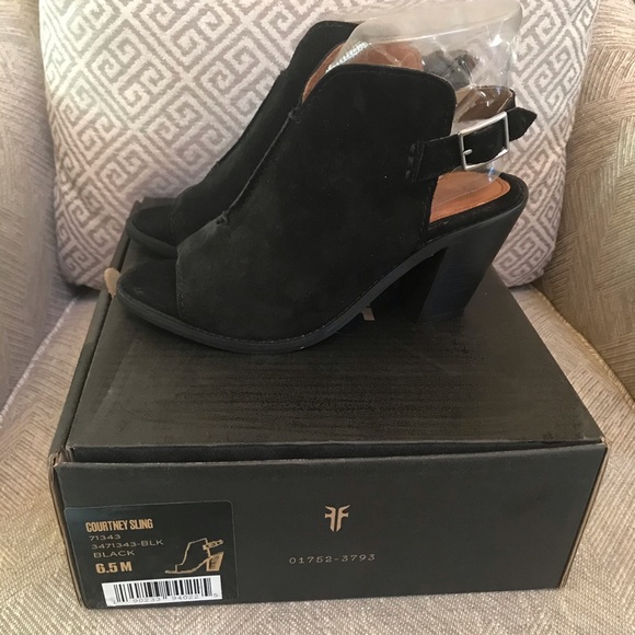 NIB black Frye Courtney Slingback Size 6.5 - Picture 5 of 7